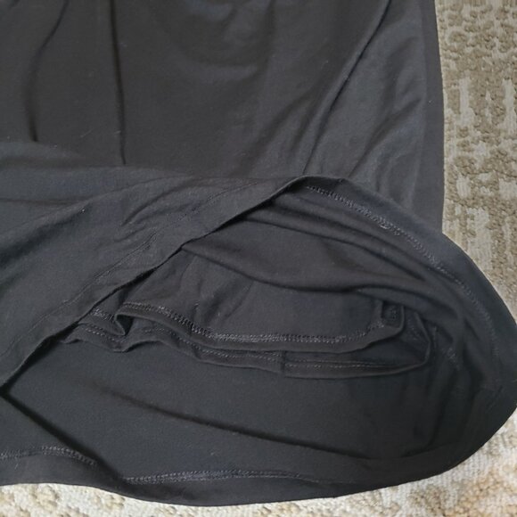 Banana Republic Soft Lux Shirred Side Sheath Midi Dress Black Ladies Size Med - Picture 11 of 13